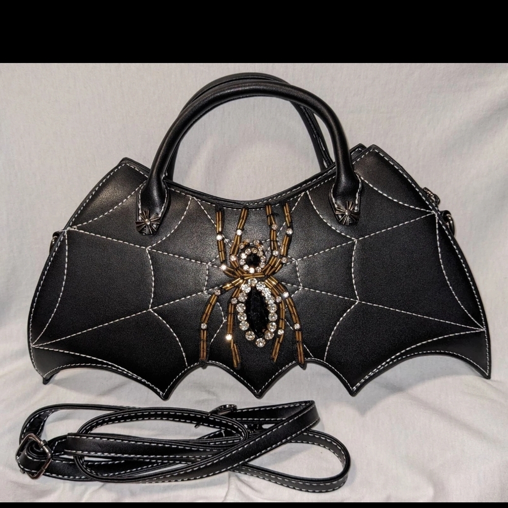 Black Spider Web Handbag